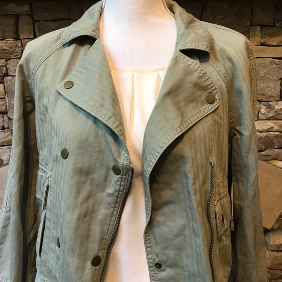 Ann Taylor LOFT Petite Moto Jacket Small - Picture 3 of 7